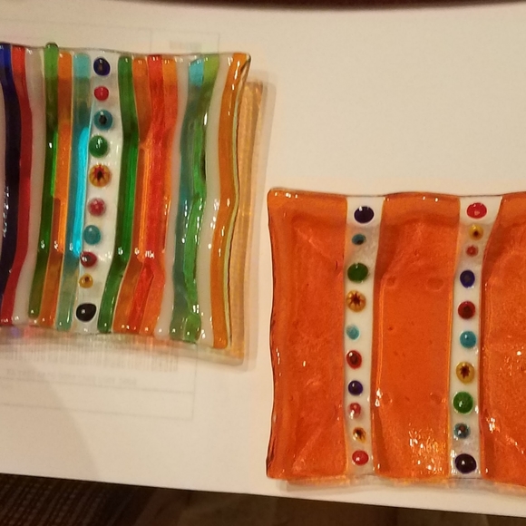 Set of 4 Murano Millefiori Glass Trinket Dishes - Picture 4 of 4